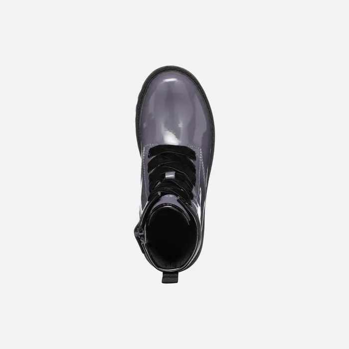Geox Ankle Boots CASEY GIRL Dark Purple Combat Boots Dark Purple 8211 Kids