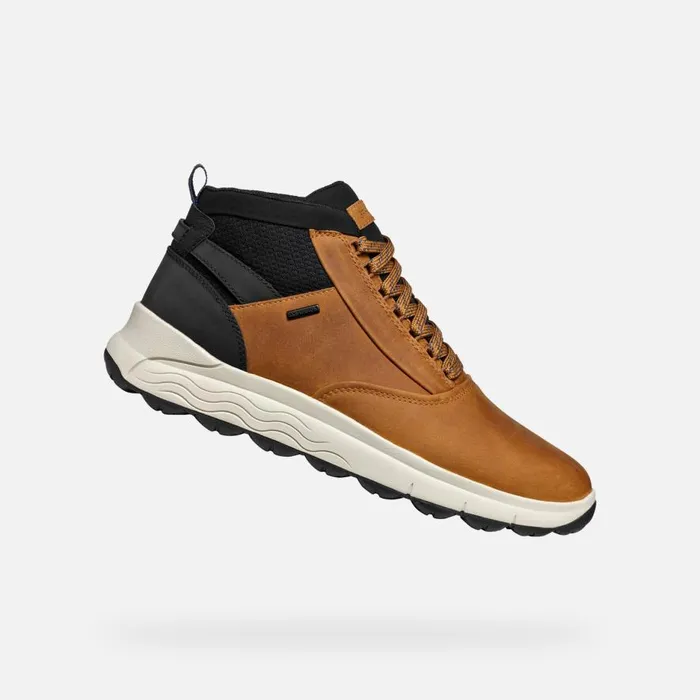 Geox Ankle Boots SPHERICA 4X4 ABX MAN Cognac Waterproof Boots Cognac 8211 Man Geox Ankle Boots SPHERICA 4X4 ABX MAN Cognac Waterproof Boots Cognac 8211 Man