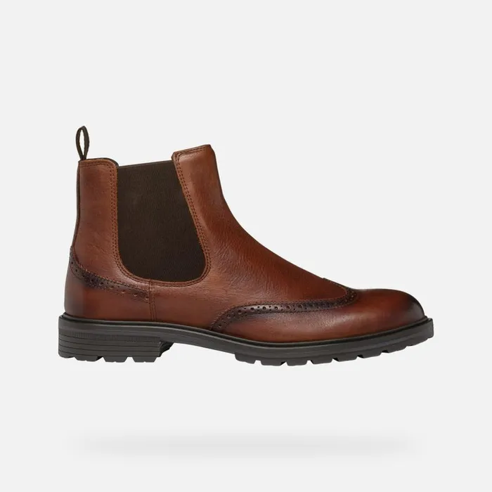 Geox Ankle Boots WALK PLEASURE C MAN Light Brown Chelsea Boots Light Brown 8211 Man
