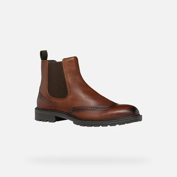 Geox Ankle Boots WALK PLEASURE C MAN Light Brown Chelsea Boots Light Brown 8211 Man