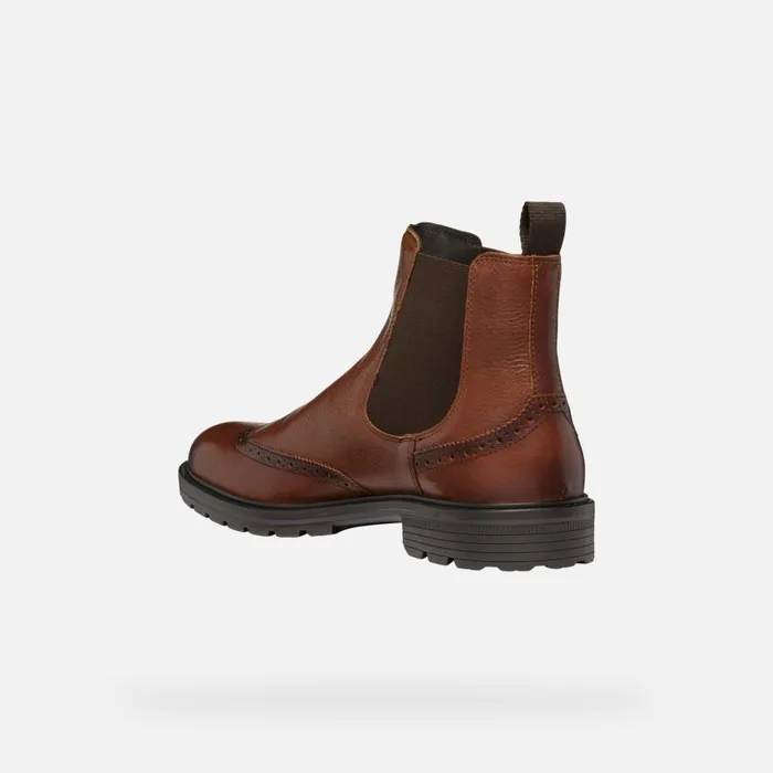 Geox Ankle Boots WALK PLEASURE C MAN Light Brown Chelsea Boots Light Brown 8211 Man