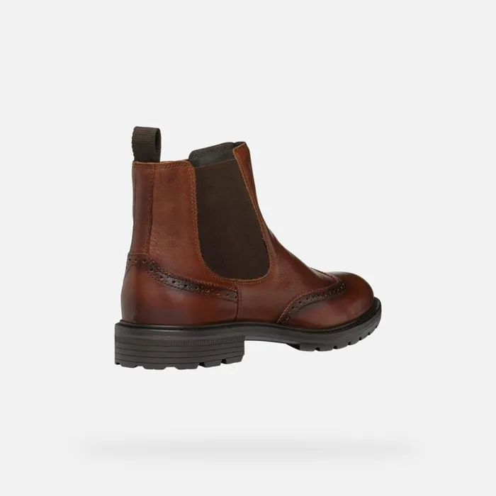 Geox Ankle Boots WALK PLEASURE C MAN Light Brown Chelsea Boots Light Brown 8211 Man