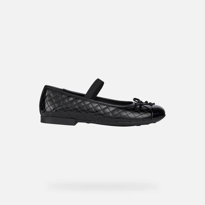 Geox Ballerinas PLIE039 Junior Girl039s Patent Leather Ballerina Flats Geox Black 8211 Kids