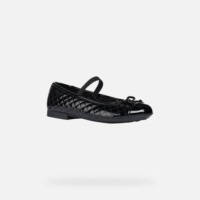 Geox Ballerinas PLIE039 Junior Girl039s Patent Leather Ballerina Flats Geox Black 8211 Kids