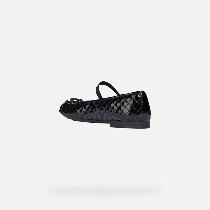 Geox Ballerinas PLIE039 Junior Girl039s Patent Leather Ballerina Flats Geox Black 8211 Kids