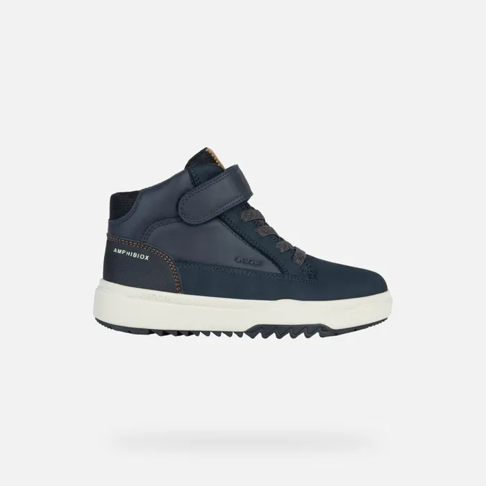 Geox Boots BUNSHEE B ABX Waterproof Boots Navy Blue Junior Boy Geox Navyblack 8211 Kids