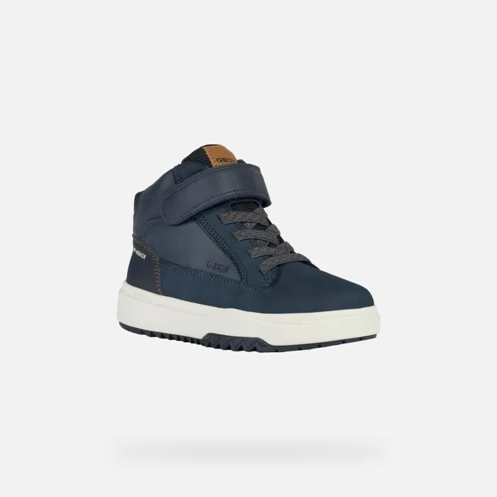 Geox Boots BUNSHEE B ABX Waterproof Boots Navy Blue Junior Boy Geox Navyblack 8211 Kids