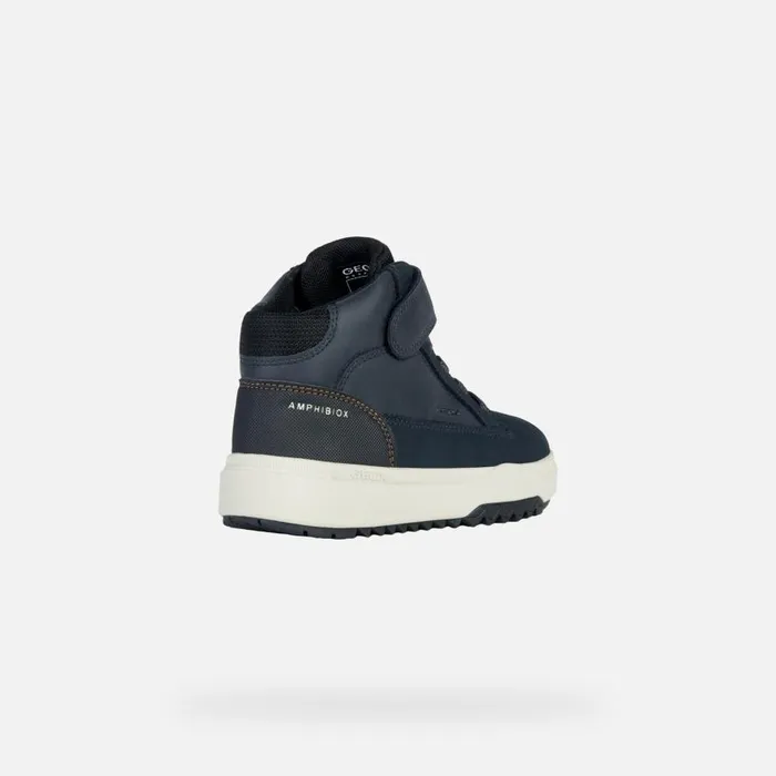 Geox Boots BUNSHEE B ABX Waterproof Boots Navy Blue Junior Boy Geox Navyblack 8211 Kids