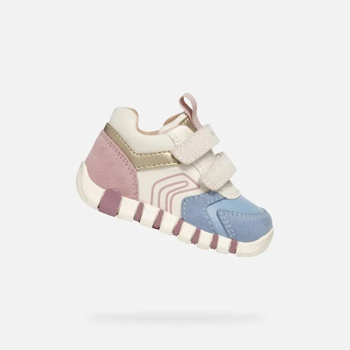 Geox First Steps IUPIDOO BABY AvioPink Sneakers With Straps Aviopink 8211 Kids Geox First Steps IUPIDOO BABY AvioPink Sneakers With Straps Aviopink 8211 Kids