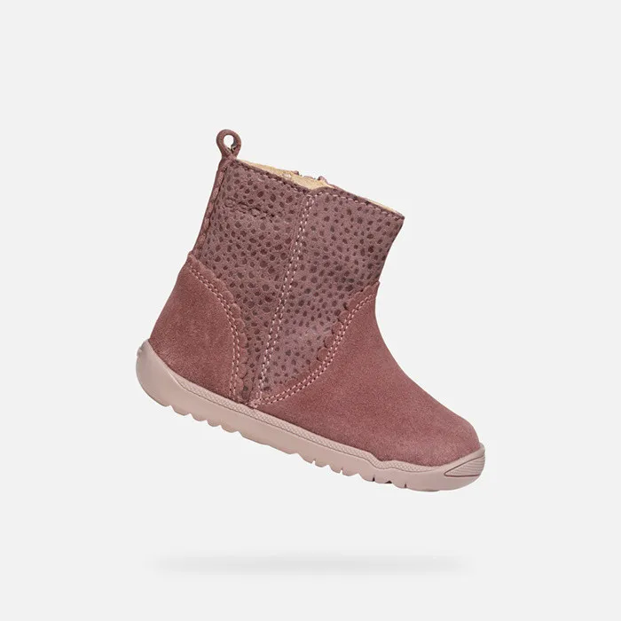 Geox First Steps MACCHIA BABY GIRL Dark Rose Mid Calf Boots Dark Rose 8211 Kids Geox First Steps MACCHIA BABY GIRL Dark Rose Mid Calf Boots Dark Rose 8211 Kids