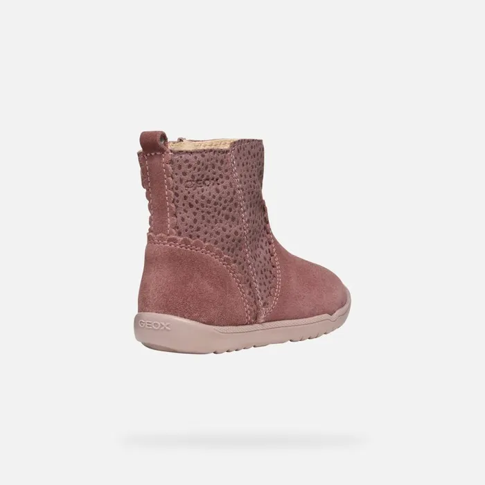 Geox First Steps MACCHIA BABY GIRL Dark Rose Mid Calf Boots Dark Rose 8211 Kids