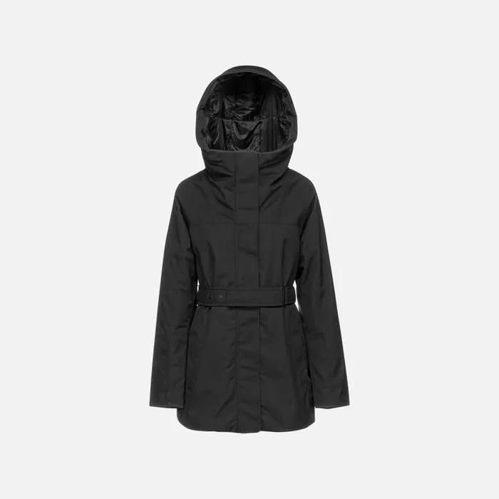 Geox Jackets GENDRY ABX WOMAN Black Short Parka Black 8211 Woman