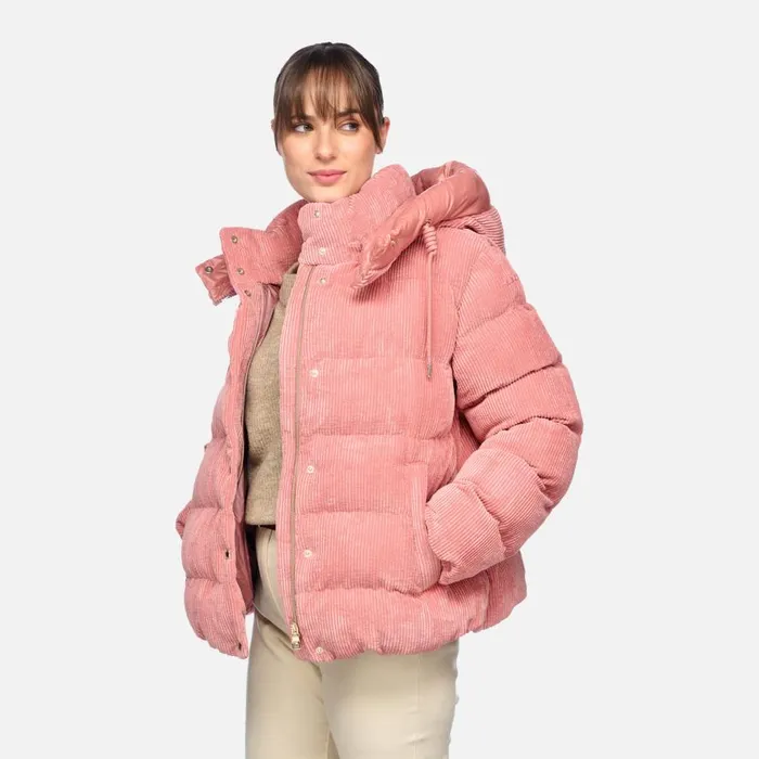 Geox Jackets LOISIA WOMAN Dusty Rose Quilted Jacket Dusty Rose 8211 Woman
