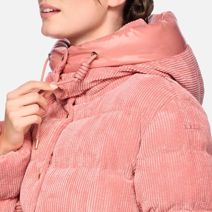 Geox Jackets LOISIA WOMAN Dusty Rose Quilted Jacket Dusty Rose 8211 Woman