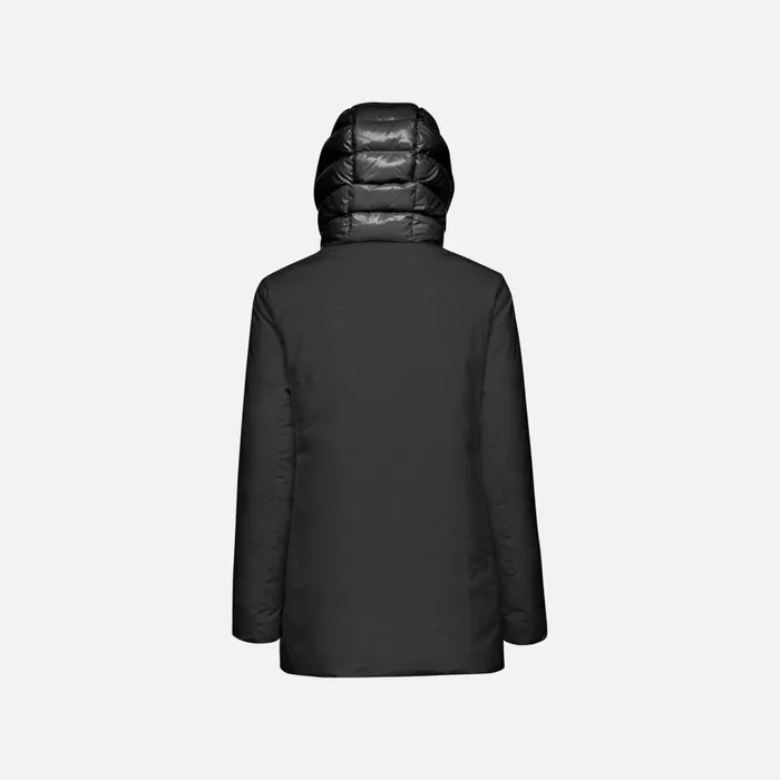 Geox Jackets SPHERICA WOMAN BlackBlack Reversible Jacket Blackblack 8211 Woman