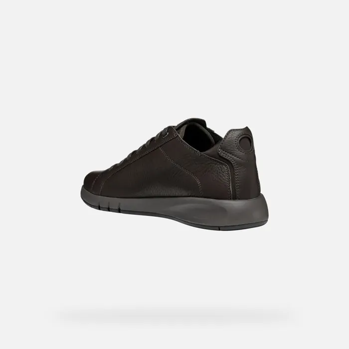 Geox Sneakers AERANTIS MAN Coffee Leather Shoes Coffee 8211 Man
