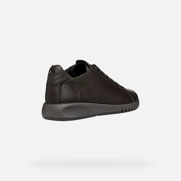 Geox Sneakers AERANTIS MAN Coffee Leather Shoes Coffee 8211 Man