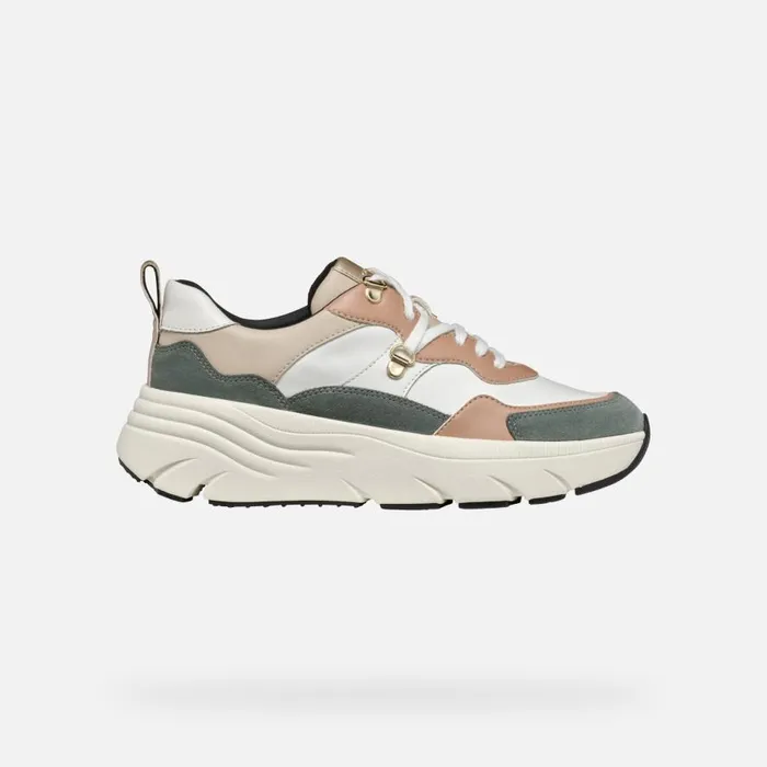 Geox Sneakers DIAMANTA WOMAN SageLight Taupe Low Top Sneakers Sagelight Taupe 8211 Woman