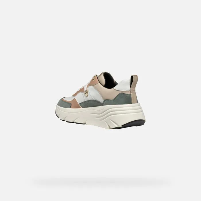 Geox Sneakers DIAMANTA WOMAN SageLight Taupe Low Top Sneakers Sagelight Taupe 8211 Woman