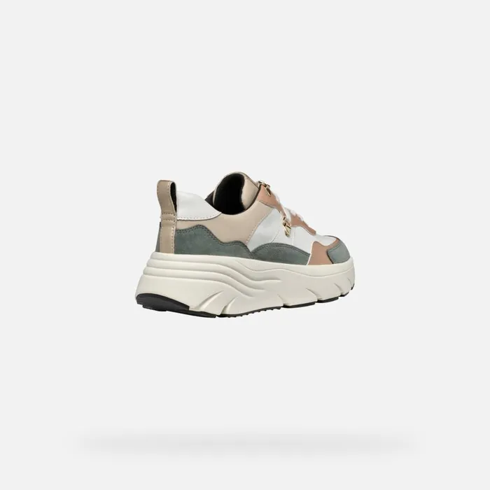 Geox Sneakers DIAMANTA WOMAN SageLight Taupe Low Top Sneakers Sagelight Taupe 8211 Woman