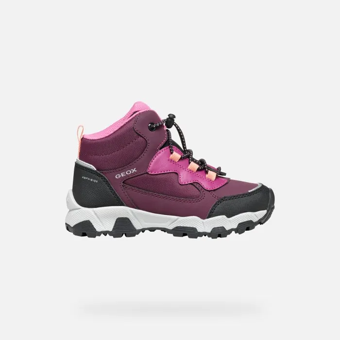 Geox Sneakers MAGNETAR ABX JUNIOR Bordeaux High Top Sneakers Bordeaux 8211 Kids