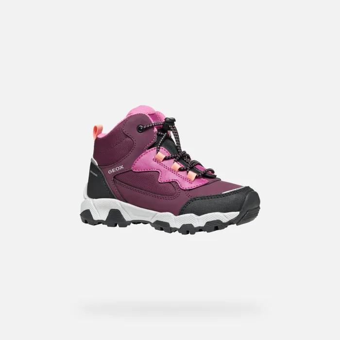 Geox Sneakers MAGNETAR ABX JUNIOR Bordeaux High Top Sneakers Bordeaux 8211 Kids