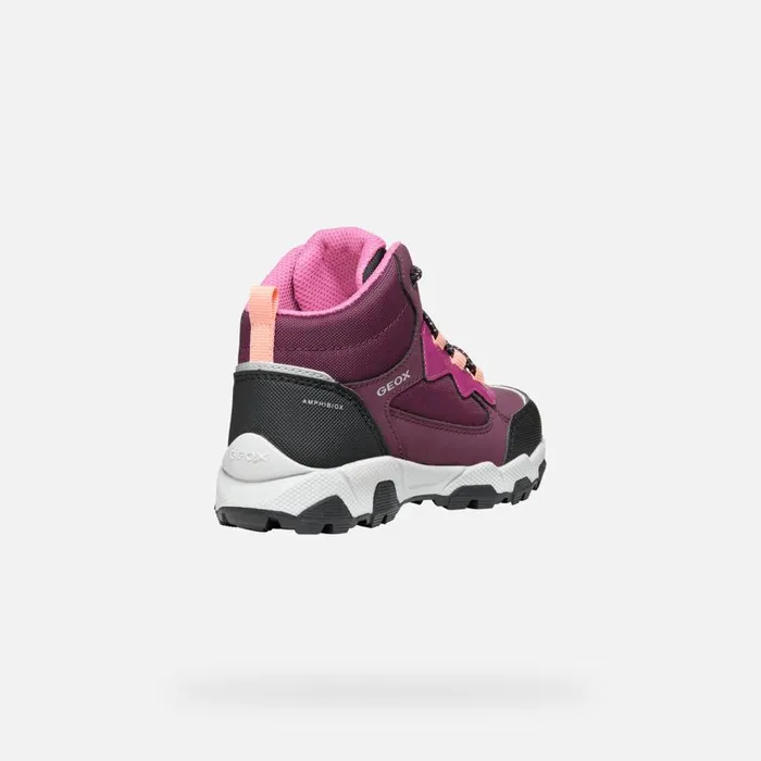 Geox Sneakers MAGNETAR ABX JUNIOR Bordeaux High Top Sneakers Bordeaux 8211 Kids