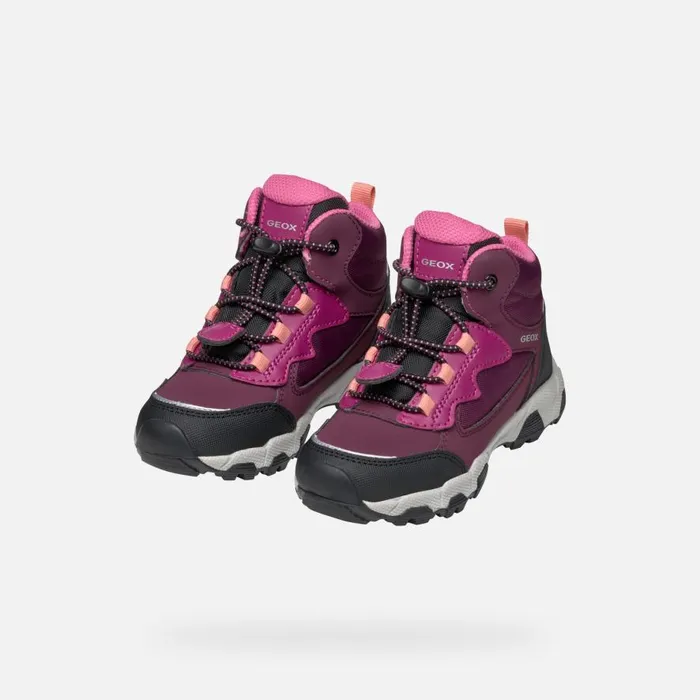 Geox Sneakers MAGNETAR ABX JUNIOR Bordeaux High Top Sneakers Bordeaux 8211 Kids