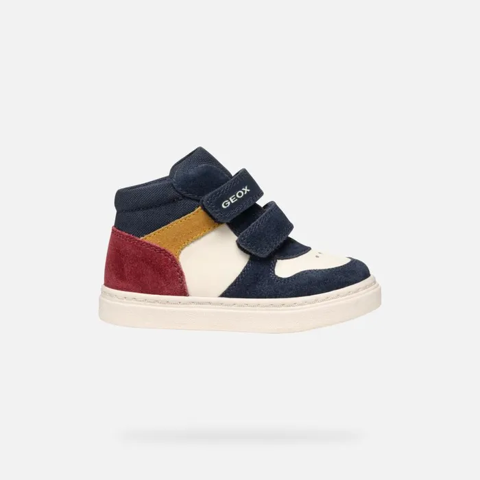 Geox Sneakers NASHIK TODDLER BOY NavyLight Beige High Top Sneakers Navylight Beige 8211 Kids