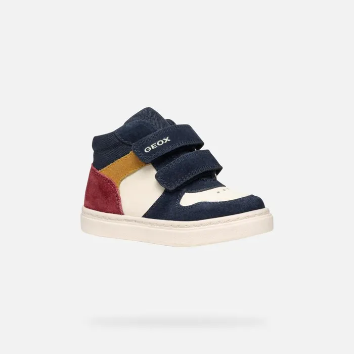 Geox Sneakers NASHIK TODDLER BOY NavyLight Beige High Top Sneakers Navylight Beige 8211 Kids