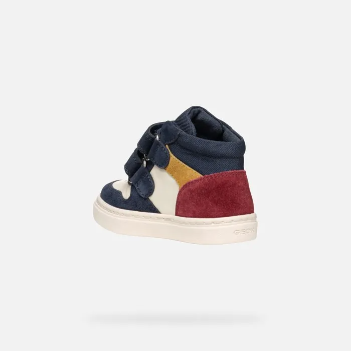 Geox Sneakers NASHIK TODDLER BOY NavyLight Beige High Top Sneakers Navylight Beige 8211 Kids