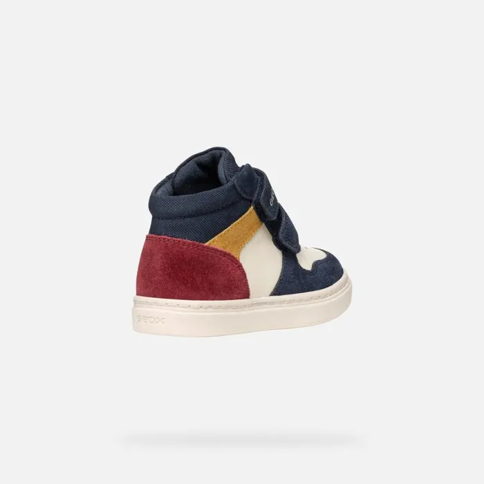 Geox Sneakers NASHIK TODDLER BOY NavyLight Beige High Top Sneakers Navylight Beige 8211 Kids
