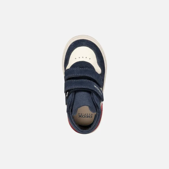 Geox Sneakers NASHIK TODDLER BOY NavyLight Beige High Top Sneakers Navylight Beige 8211 Kids