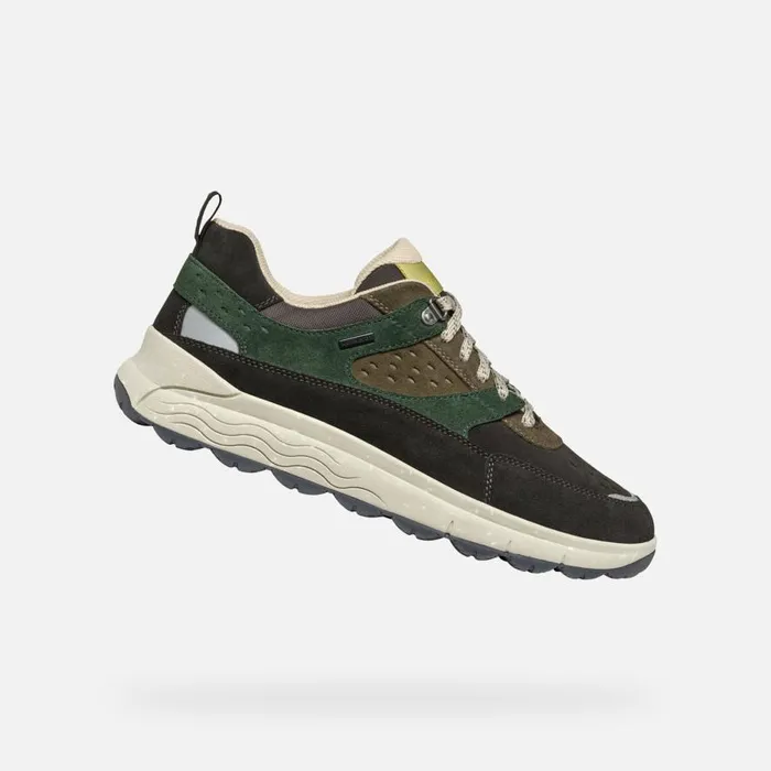 Geox Sneakers SPHERICA 4X4 ABX MAN Dark CoffeeDark Green Waterproof Trainers Dark Coffeedark Green 8211 Man Geox Sneakers SPHERICA 4X4 ABX MAN Dark CoffeeDark Green Waterproof Trainers Dark Coffeedark Green 8211 Man