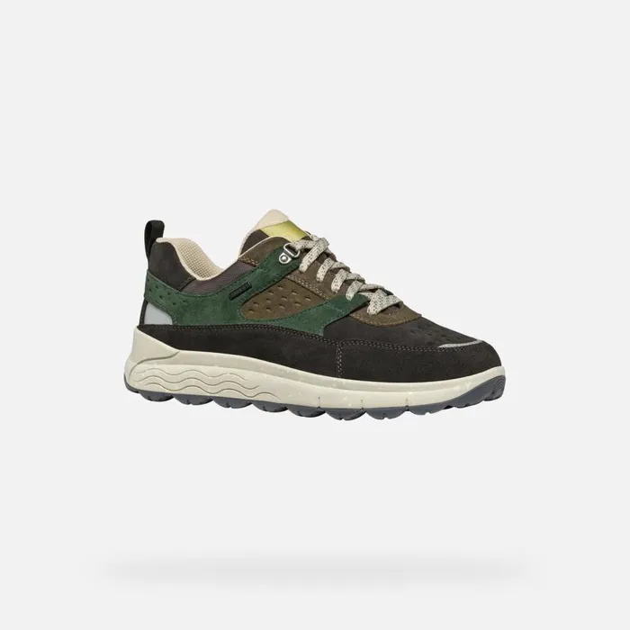 Geox Sneakers SPHERICA 4X4 ABX MAN Dark CoffeeDark Green Waterproof Trainers Dark Coffeedark Green 8211 Man
