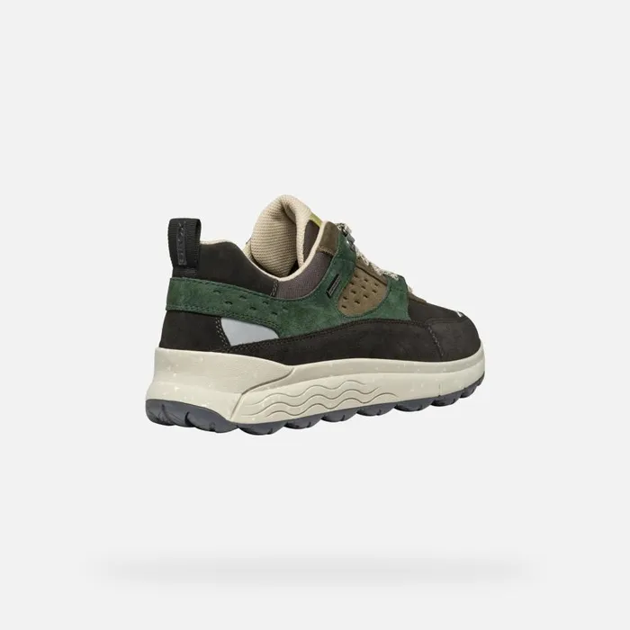 Geox Sneakers SPHERICA 4X4 ABX MAN Dark CoffeeDark Green Waterproof Trainers Dark Coffeedark Green 8211 Man