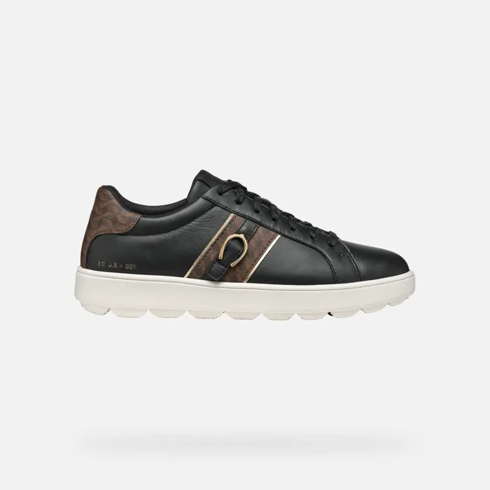 Geox Sneakers SPHERICA ECUB1 WOMAN BlackDark Brown Low Top Sneakers Blackdark Brown 8211 Woman