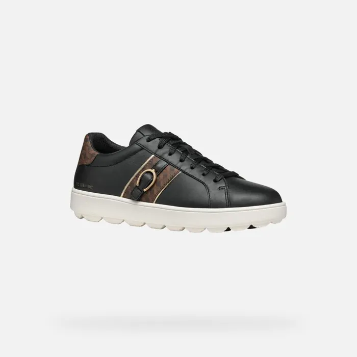 Geox Sneakers SPHERICA ECUB1 WOMAN BlackDark Brown Low Top Sneakers Blackdark Brown 8211 Woman