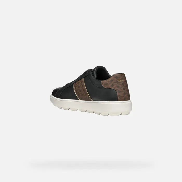 Geox Sneakers SPHERICA ECUB1 WOMAN BlackDark Brown Low Top Sneakers Blackdark Brown 8211 Woman