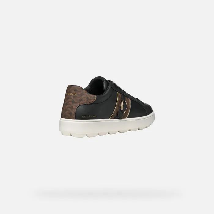 Geox Sneakers SPHERICA ECUB1 WOMAN BlackDark Brown Low Top Sneakers Blackdark Brown 8211 Woman