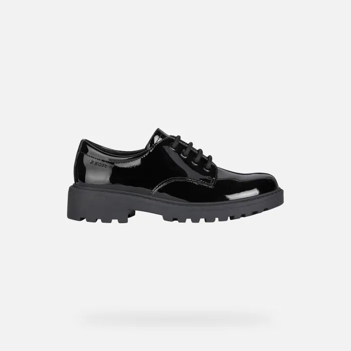 Geox Uniform Shoes CASEY Junior Girl039s Black LaceUp Shoes UNIFORM Black 8211 Kids