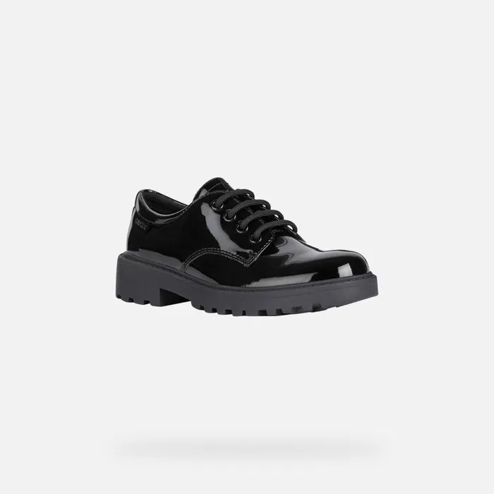 Geox Uniform Shoes CASEY Junior Girl039s Black LaceUp Shoes UNIFORM Black 8211 Kids