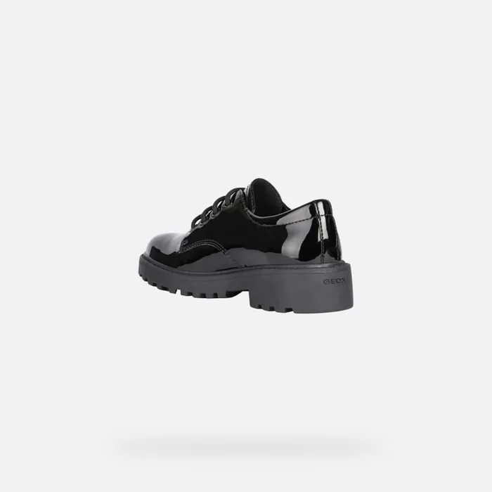 Geox Uniform Shoes CASEY Junior Girl039s Black LaceUp Shoes UNIFORM Black 8211 Kids