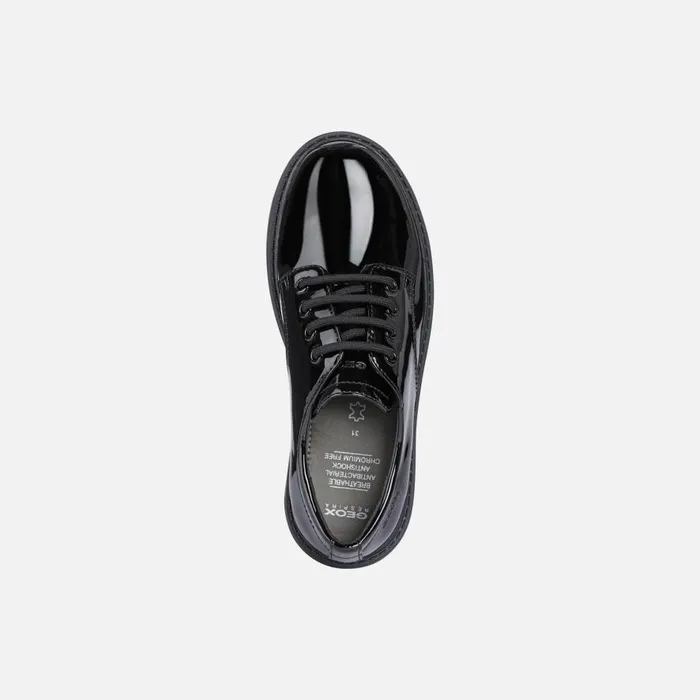 Geox Uniform Shoes CASEY Junior Girl039s Black LaceUp Shoes UNIFORM Black 8211 Kids