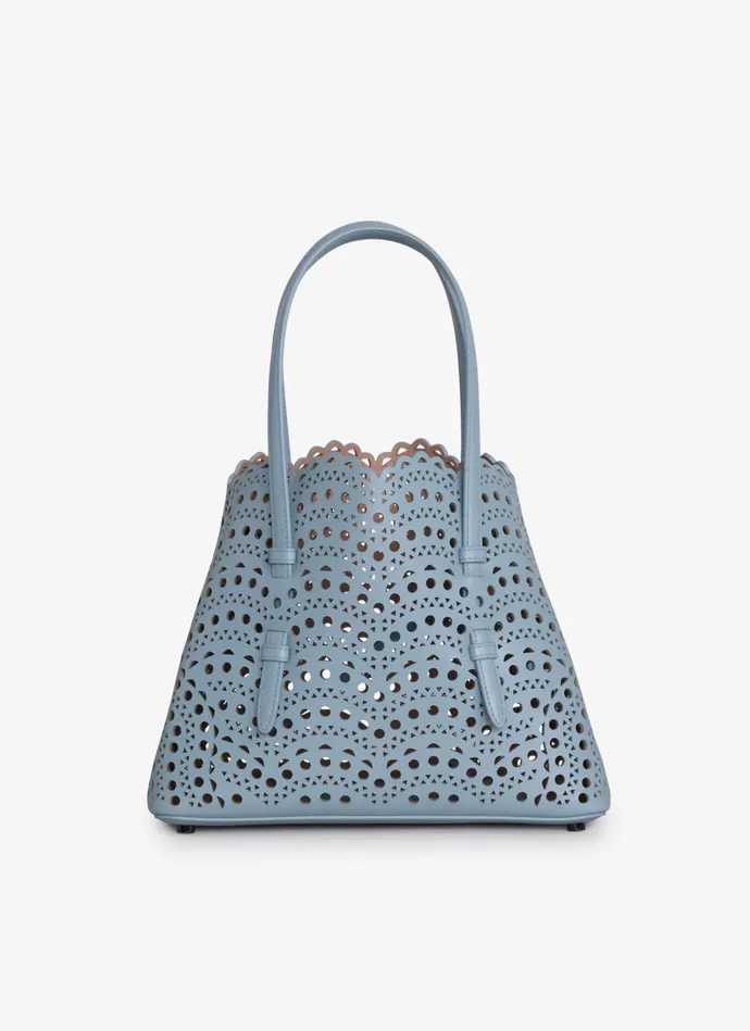 Gray MINA 25 BAG IN VIENNE WAVE CALFSKIN Women Alaa Le Mina