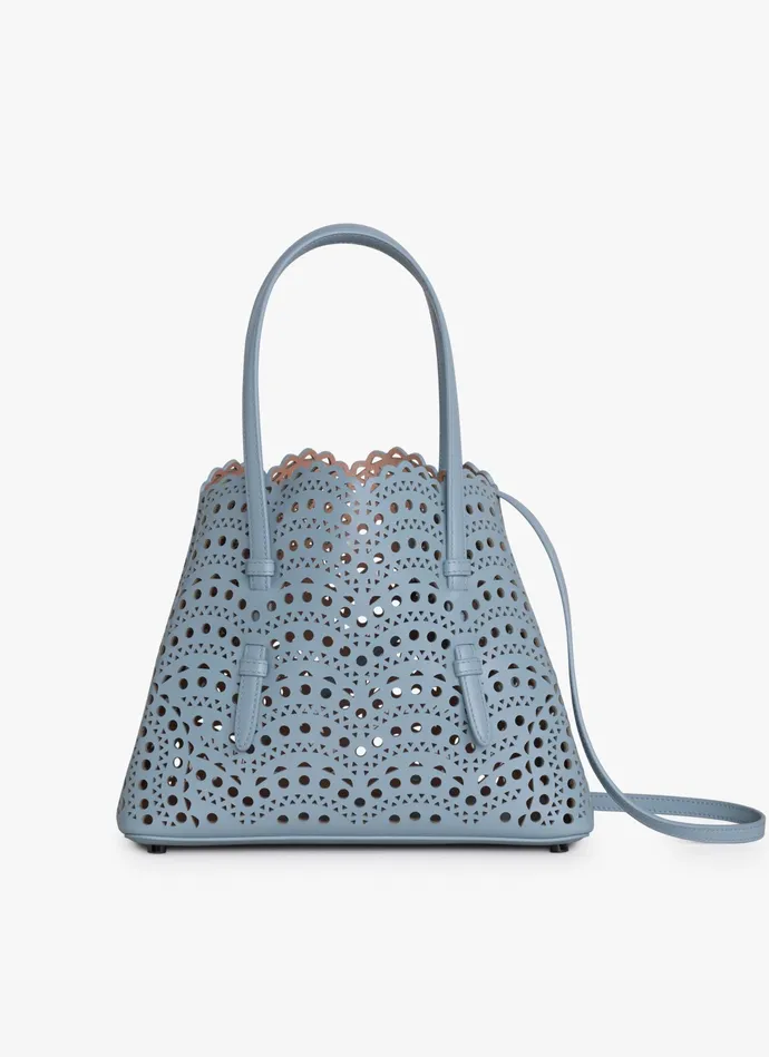 Gray MINA 25 BAG IN VIENNE WAVE CALFSKIN Women Alaa Le Mina