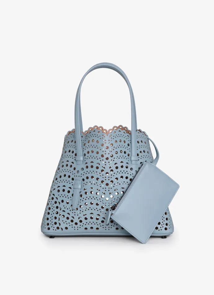 Gray MINA 25 BAG IN VIENNE WAVE CALFSKIN Women Alaa Le Mina