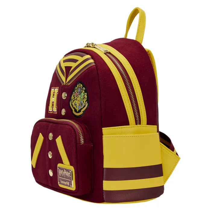 Harry Potter Hogwarts Crest Varsity Jacket Mini Backpack Unisex Loungefly Backpacks Harry Potter Hogwarts Crest Varsity Jacket Mini Backpack Unisex Loungefly Backpacks