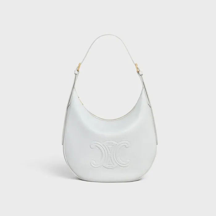 Heloise Bag In Supple Calfskin Moon Women CELINE CUIR TRIOMPHE