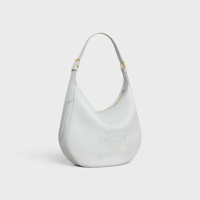 Heloise Bag In Supple Calfskin Moon Women CELINE CUIR TRIOMPHE Heloise Bag In Supple Calfskin Moon Women CELINE CUIR TRIOMPHE